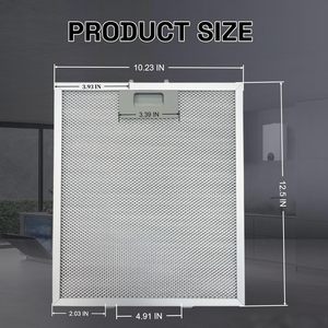 Filtre à air de remplacement avec cadre en aluminium pour les séries Broan Recirculating Whirlpool WHC WHA et les séries 800/500 pour cuisinière - Product Image 3