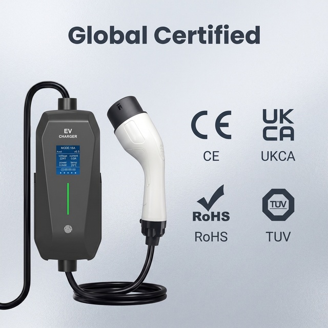 Plug and Play Portable Car Charging Station with 11kw 3 Phase Ev Charger