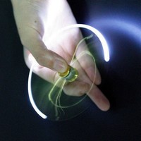 Kreatives 4-in-1 Finger-Fidget LED-Licht Mini Tragbarer Gyro Plastik-Spielzeug Stylus Kugelschreiber mit Individuellem Logo