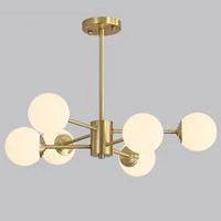 Lampe à suspension en verre givré moderne Maison Hôtel Design contemporain Économie d'énergie Plafonnier en métal Matériaux de fer Ampoule AC Dimmable