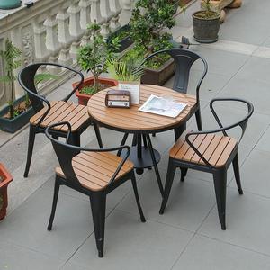 Set da Giardino Moderno di Lusso a 2 Posti in <span class=keywords><strong>Plastica</strong></span> Effetto Legno, Impermeabile, Anticorrosione, Resistente ai Raggi UV, per Balcone e Parco - Product Image 4