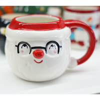 Taza Navideña de Cerámica con Diseño de Bota de Santa Claus, de Alta Calidad, para Oficina, Cocina, Reutilizable, en Caja de Regalo para Niños