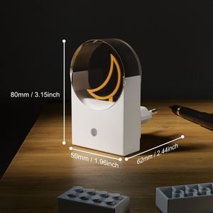 Kids Moon LED Night <b>Light</b> <b>Light</b> <b>Sensor</b> <b>Plug</b> <b>in</b> Lamp Customizable Pattern EU UK <b>Plug</b> ABS Bedroom Lighting Factory Supplier - Product Image 3