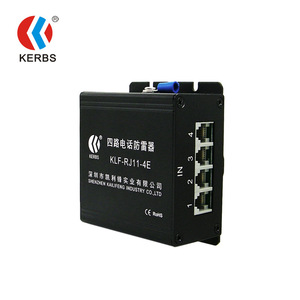 Protector de Sobretensión Telefónica KERBS KLF-RJ11-4E, Dispositivo de Protección de Señal RJ11 de 4 Canales - Product Image 1