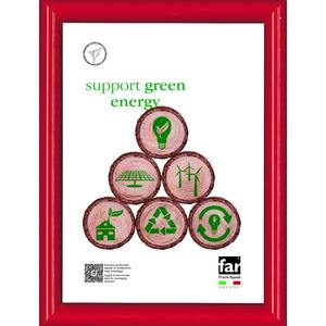 Cornice KLEE in legno e Crylex rosso 24x30 cm - Product Image 1