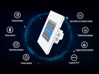 Promotion : Interrupteur mural intelligent L8 pour rideaux, écran LCD tactile, Tuya Wifi Zigbee, 1/2/3 gangs, compatible Smart Life, Alexa, Google Home