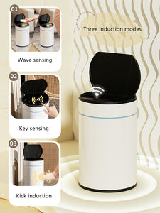 פח אשפה נירוסטה חכם 3l 6l 12l 12l אוטומטי חיישן מגע פדלים - Product Image 5