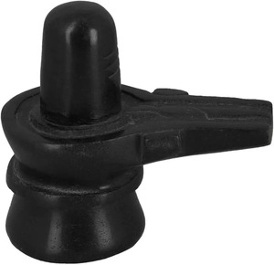 ANURAG HANDICRAFT Modern Marble Shiva Lingam Idol Black Stone Shivling Statue for Hindu Temple Home Decor Pooja <b>Mandir</b> Spiritual - Product Image 1