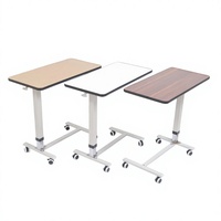 Table de lit médicale réglable en hauteur, mobile et pliable avec roulettes pour personnes âgées, patients, usage domestique et hospitalier