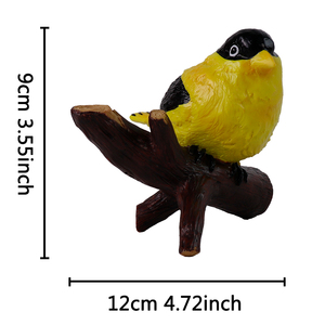 Jinhuoba resina crea il nuovo piccolo giallo uccello albero ciondolo statua decorazione ornamenti per la <span class=keywords><strong>casa</strong></span> - Product Image 5