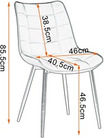 Chaise de salle à manger en imitation cuir rembourrée marron avec pieds en acier Design de cuisine moderne
