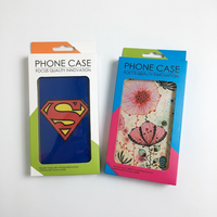 Boîte d'emballage de cas de téléphone d'impression recyclable de logo personnalisé boîte de cas mobile au détail
