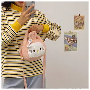 Fabricantes atacado o novo conforto da boneca japonesa rosa desenho animado mochila de pelúcia