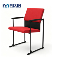 Chaise de formation modulaire pliable en maille avec tablette d'écriture, chaise de réunion ergonomique empilable pour bureau