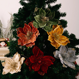 New Arrival Velvet Pastoral Style <b>Christmas</b> Tree Decorations <b>Wreath</b> Ornaments Festive Artificial Flowers Soft <b>Christmas</b> - Product Image 3