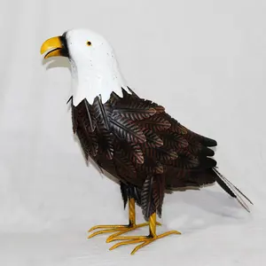 Decoración al aire libre metal águila arte jardín animal pájaro escultura metal águila estatua