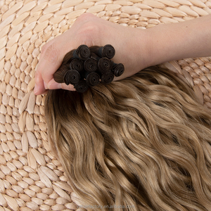 Extensions de cheveux humains bruts 100% alignés sur les cuticules, nouvelle conception Genius Weft, directement de l'usine, cheveux russes, nouveau Genius Weft - Product Image 4