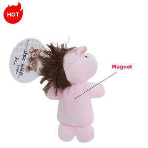 Kunden spezifische Mini-Magnet Stofftier Spielzeug bunte Magnet Plüsch Pferd für Wohnkultur niedlichen Kinder Spielzeug direkten Plüsch Spielzeug Hersteller - Product Image 5