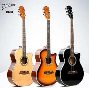 Fábrica guitarras diretas para venda guitarra acústica elétrica brilhante acabado