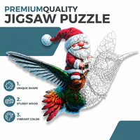 Puzzle en bois éducatif DIY personnalisé et coloré Kakray sur le thème du voyage de Noël pour les 14 ans et plus