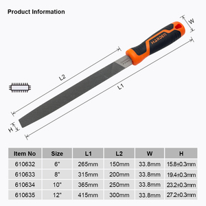 Lime à affûter plate en acier de qualité industrielle HARDEN avec manche souple - Product Image 6