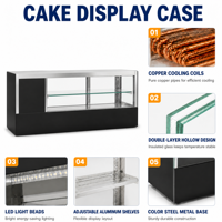 Réfrigérateur de présentation de gâteaux OEM ODM, vitrine pour desserts/pâtisseries/sushis, économie d'énergie, présentoir de gâteaux commercial de comptoir avec certification CE