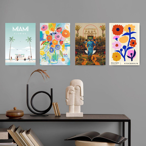 Nouvelle arrivée jardin Style métal affiches Club mur Art <span class=keywords><strong>fleurs</strong></span> <span class=keywords><strong>et</strong></span> plantes étain impression aimant système de suspension personnalisé métal Art impression - Product Image 6