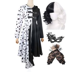 Disfraz <span class=keywords><strong>de</strong></span> <span class=keywords><strong>Cruella</strong></span> <span class=keywords><strong>De</strong></span> <span class=keywords><strong>Vil</strong></span> en Blanco y Negro para Mujer, para Halloween, Carnaval, Fiesta <span class=keywords><strong>de</strong></span> Disfraces, DISN-001 - Product Image 4