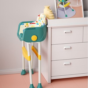 Baby High Chair Multifunctional Portable Feeding Chair For 0-12 Months Unisex Green Pink Cartoon <b>Mat</b> - Product Image 2