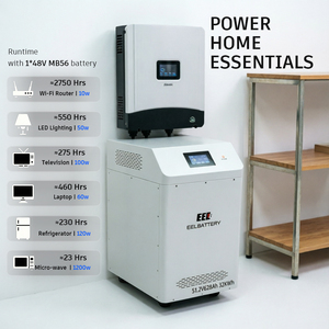 Paquete de Baterías Verticales EEL 32KWH MB56 con Celdas EVE MB56 LiFePO4 628Ah de Grado A y BMS con Inversor JK 300A para Almacenamiento de Energía - Product Image 5