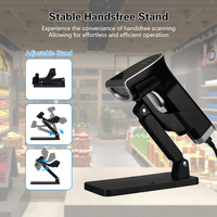 Lector de Códigos de Barras USB de Alta Calidad, Escáner de Códigos de Barras Láser 1D Portátil para Punto de Venta, para Inventario de Tiendas de Ropa