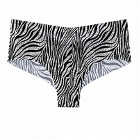 Braguitas sin costuras de seda helada para mujer, talla grande, de tiro medio, estampadas, invisibles, transpirables, para deporte y yoga