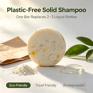Shampooing solide écologique sans plastique, à base de protéines de riz et de biotine, faible en allergènes, sans sulfates ni silicones, pour cheveux sensibles et colorés - Product Image 5