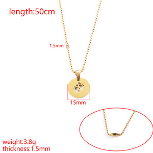 Collar con colgante <span class=keywords><strong>de</strong></span> pie <span class=keywords><strong>de</strong></span> bebé <span class=keywords><strong>de</strong></span> acero inoxidable superventas transfronterizo, regalo del Día <span class=keywords><strong>de</strong></span> la madre para mamá recién nacida, <span class=keywords><strong>cadena</strong></span> <span class=keywords><strong>de</strong></span> cuentas <span class=keywords><strong>de</strong></span> Palma <span class=keywords><strong>de</strong></span> pie hueco - Product Image 4