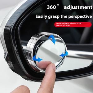 2 pz specchio con cornice convessa per punto cieco con 360 gradi regolabile in chiaro per la sicurezza del retrovisore alla guida di <span class=keywords><strong>accessori</strong></span> per auto per camper - Product Image 4