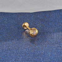 Boucles d'oreilles clous en acier titane haut de gamme, inaltérables, hypoallergéniques, design personnalisé, à fermoir poussoir, unisexe