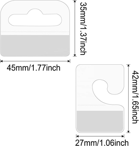 Miễn Phí Mẫu Rõ Ràng Nhựa 1.3 X0.9 Inch Lỗ Tròn Treo Thẻ Dính Treo <span class=keywords><strong>Tab</strong></span> Cho Bán Lẻ Hiển Thị Nhỏ Bao Bì Sản Phẩm - Product Image 4