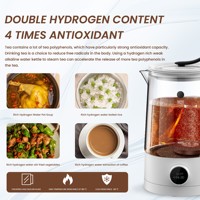 Bollitore Intelligente per Acqua Idrogenata SPE PEM 1.5L Ricca di H2, Bollitore Elettrico con Display LCD, Bottiglia Portatile per Acqua Idrogenata