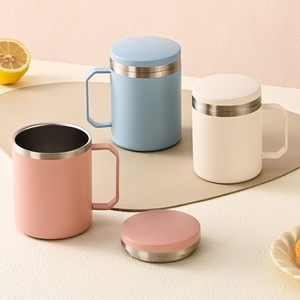 Caneca de Café de Aço Inoxidável 316 com Parede Dupla, Tampa e Alça, Isolada para Bebidas Quentes e Frias, Ideal para Uso Interno e Externo, Camping e Viagens - Product Image 2