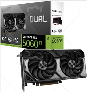 Dual GeForce 5060 Ti 16GB GDDR7 OC Edition (PCIe 5.0, GDDR7, DLSS 4, 2.1b, DisplayPort 2.5-Slot Design) High Performance 767 AI - Product Image 1
