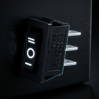 Interrupteur à bascule miniature noir 12V RS14 KCD1-223 3 broches momentané T125 250Vac Tension maximale