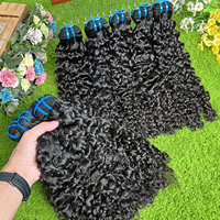 Lots de Cheveux Naturels Vierges Vietnamiens Double Drawn Grade 12A en Gros, Extensions de Cheveux Humains Bouclés Birmans de 22 Pouces, Cheveux Indiens