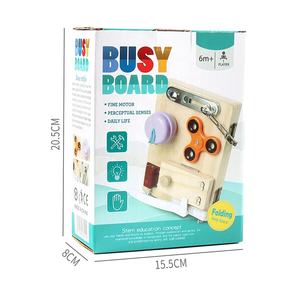 Tablero de madera Montessori para niños, tablero de actividades sensoriales de madera, juguete Montessori para bebés, con interruptor de tablero, con Motor fino - Product Image 6