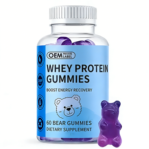Gummies protéinés végétaliens de haute qualité à marque privée OEM, gummies protéinés à la créatine, favorisent l'énergie et la croissance musculaire - Product Image 1
