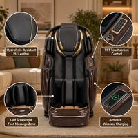 Fauteuil de massage 3D professionnel avec levage électrique et pétrissage des mollets pour soulager les maux de dos, utilisation à domicile ou au bureau