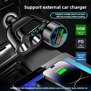 Chargeur de voiture 5 ports 336W, adaptateur allume-cigare PD USB 66W, chargeur de téléphone à charge rapide, prise universelle 12-24V - Product Image 3