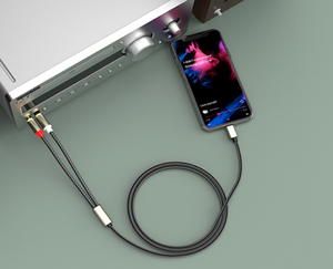 Câble adaptateur audio HiFi stéréo type-c vers <span class=keywords><strong>RCA</strong></span> plaqué or double blindé pour téléphone voiture home cinéma amplificateur haut-parleur - Product Image 5