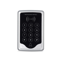 Lecteur de carte de contrôle d'accès RFID prise en charge 1000 utilisateurs standard lecteur de contrôle avec bouton de sonnette