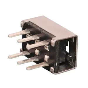 Slide switch panel mount vertical DIP type 2P2T AC 125V 3A AC250V 3A high configuration switch