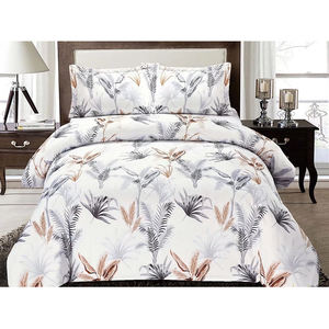 لحاف أوراق نباتية استوائية لحاف شجرة الملكة نبات مطبوع لحاف ورقة 3 طقم مفارش أسِرة - Product Image 6